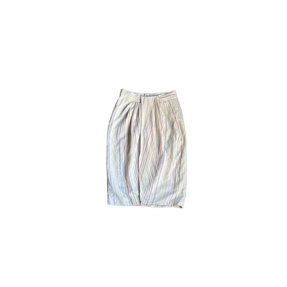 M.M. LaFleur Womens Lenox 2.0 Red Twill Skirt 8 Striped Front Pleat Old Money - Picture 1 of 5